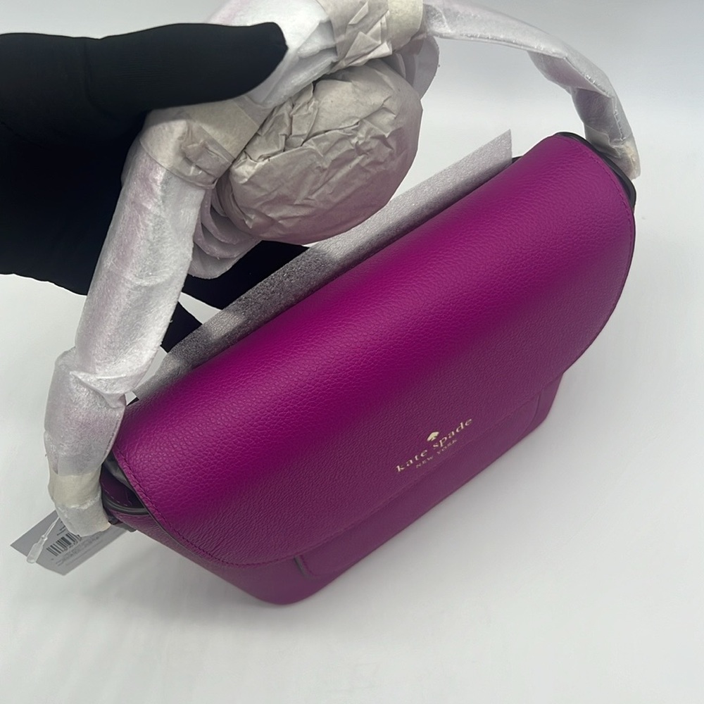 Kate Spade Elsie Pebbled Leather Crossbody Baja Rose - Picture 7 of 14
